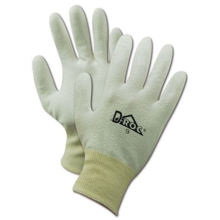 DROC PF540 Hyperon Blend White Polyurethane Palm Coated Gloves  Cut Level 2